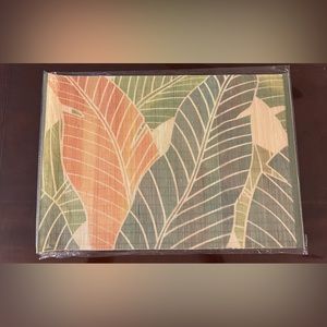 Island Heritage Bamboo Table Place Mat “ Tropical Leaves” Set of 2